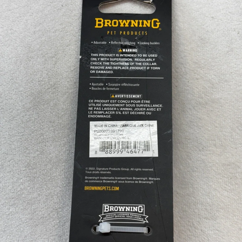 Browning Dog Collar Large 18-28in Camo Reflective Buckmark Locking Buckle